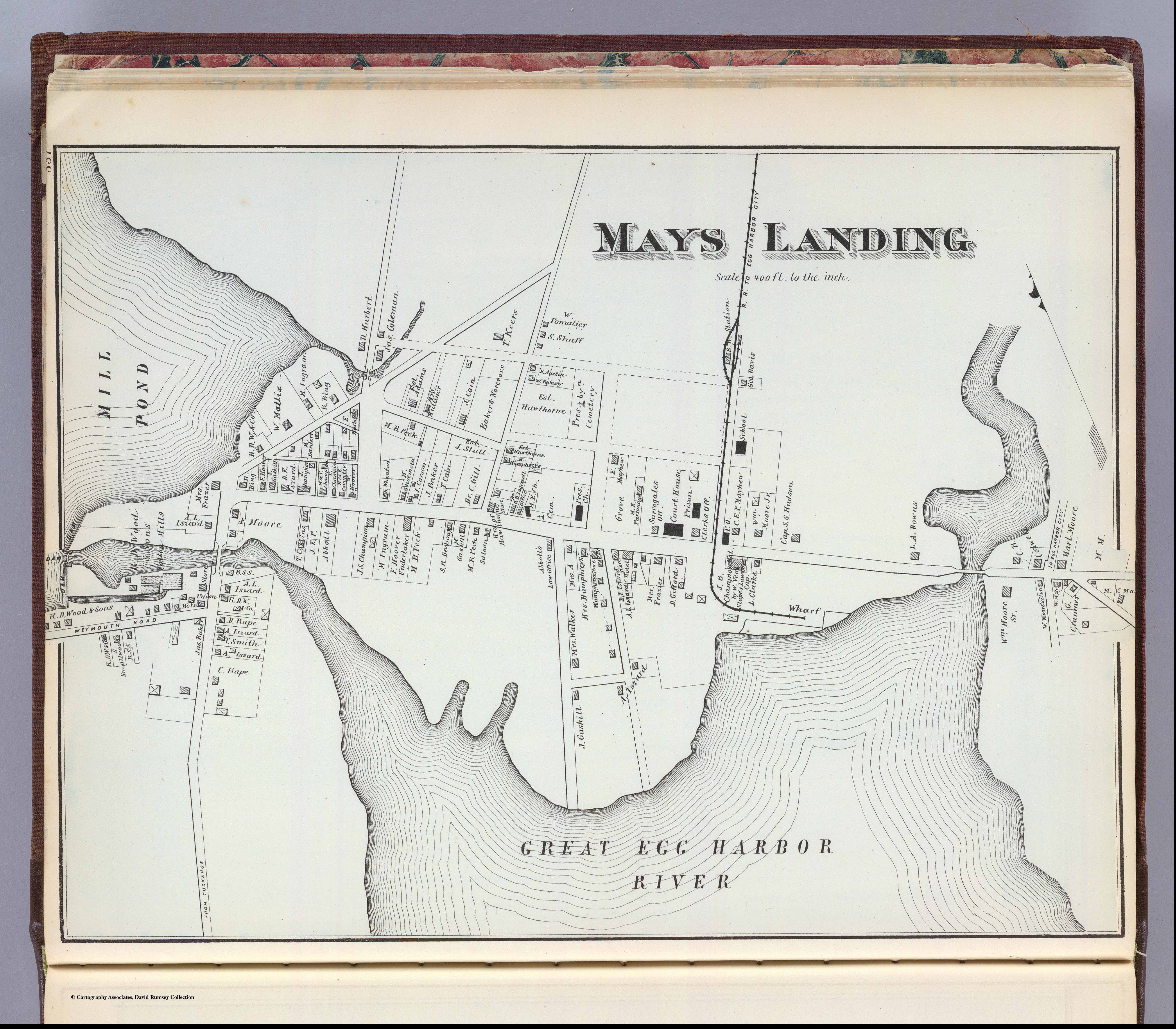 Maps Woolman and Rose Atlas 1878 Mays Landing